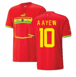 Strój piłkarski Ghana Andre Ayew #10 Koszulka Wyjazdowej MŚ 2022 Krótki Rękaw