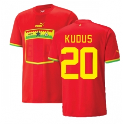 Strój piłkarski Ghana Mohammed Kudus #20 Koszulka Wyjazdowej MŚ 2022 Krótki Rękaw
