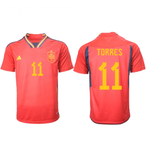 Strój piłkarski Hiszpania Ferran Torres #11 Koszulka Podstawowej MŚ 2022 Krótki Rękaw