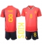 Strój piłkarski Hiszpania Koke #8 Koszulka Podstawowej dziecięce MŚ 2022 Krótki Rękaw (+ Krótkie spodenki)
