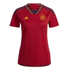 Strój piłkarski Hiszpania Koszulka Podstawowej damskie MŚ 2022 Krótki Rękaw