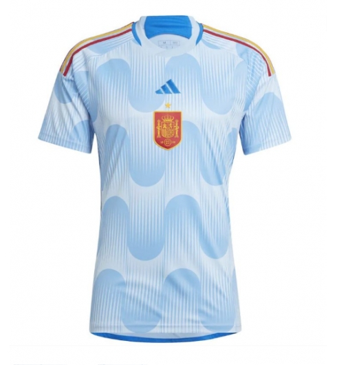Strój piłkarski Hiszpania Koszulka Wyjazdowej MŚ 2022 Krótki Rękaw