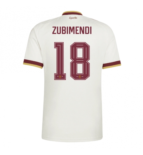 Strój piłkarski Hiszpania Martin Zubimendi #18 Koszulka Wyjazdowej MŚ 2026 Krótki Rękaw Strój piłkarski Hiszpania Martin Zubimendi #18 Koszulka Wyjazdowej MŚ 2026 Krótki Rękaw