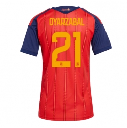 Strój piłkarski Hiszpania Mikel Oyarzabal #21 Koszulka Podstawowej damskie MŚ 2026 Krótki Rękaw