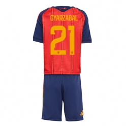 Strój piłkarski Hiszpania Mikel Oyarzabal #21 Koszulka Podstawowej dziecięce MŚ 2026 Krótki Rękaw (+ Krótkie spodenki)