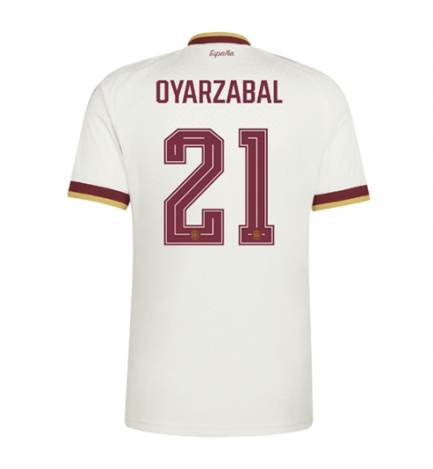 Strój piłkarski Hiszpania Mikel Oyarzabal #21 Koszulka Wyjazdowej MŚ 2026 Krótki Rękaw Strój piłkarski Hiszpania Mikel Oyarzabal #21 Koszulka Wyjazdowej MŚ 2026 Krótki Rękaw