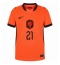 Strój piłkarski Holandia Frenkie de Jong #21 Koszulka Podstawowej damskie MŚ 2026 Krótki Rękaw Strój piłkarski Holandia Frenkie de Jong #21 Koszulka Podstawowej damskie MŚ 2026 Krótki Rękaw