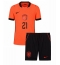 Strój piłkarski Holandia Frenkie de Jong #21 Koszulka Podstawowej dziecięce MŚ 2026 Krótki Rękaw (+ Krótkie spodenki)