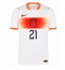 Strój piłkarski Holandia Frenkie de Jong #21 Koszulka Wyjazdowej MŚ 2026 Krótki Rękaw Strój piłkarski Holandia Frenkie de Jong #21 Koszulka Wyjazdowej MŚ 2026 Krótki Rękaw