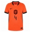 Strój piłkarski Holandia Virgil van Dijk #4 Koszulka Podstawowej damskie MŚ 2026 Krótki Rękaw Strój piłkarski Holandia Virgil van Dijk #4 Koszulka Podstawowej damskie MŚ 2026 Krótki Rękaw