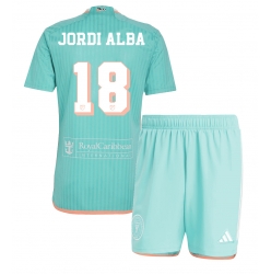 Strój piłkarski Inter Miami Jordi Alba #18 Koszulka Trzeciej dziecięce 2024-25 Krótki Rękaw (+ Krótkie spodenki)