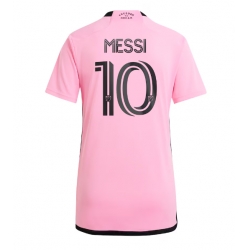 Strój piłkarski Inter Miami Lionel Messi #10 Koszulka Podstawowej damskie 2024-25 Krótki Rękaw