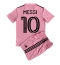 Strój piłkarski Inter Miami Lionel Messi #10 Koszulka Podstawowej dziecięce 2023-24 Krótki Rękaw (+ Krótkie spodenki)
