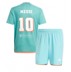 Strój piłkarski Inter Miami Lionel Messi #10 Koszulka Trzeciej dziecięce 2024-25 Krótki Rękaw (+ Krótkie spodenki)
