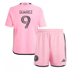 Strój piłkarski Inter Miami Luis Suarez #9 Koszulka Podstawowej dziecięce 2024-25 Krótki Rękaw (+ Krótkie spodenki)