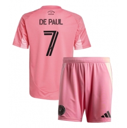 Strój piłkarski Inter Miami Rodrigo De Paul #7 Koszulka Podstawowej dziecięce 2025-26 Krótki Rękaw (+ Krótkie spodenki)