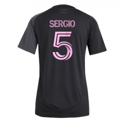 Strój piłkarski Inter Miami Sergio Busquets #5 Koszulka Wyjazdowej damskie 2025-26 Krótki Rękaw