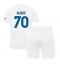 Strój piłkarski Inter Milan Alexis Sanchez #70 Koszulka Wyjazdowej dziecięce 2023-24 Krótki Rękaw (+ Krótkie spodenki)