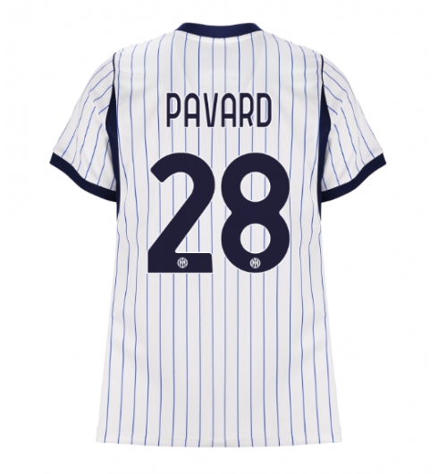Strój piłkarski Inter Milan Benjamin Pavard #28 Koszulka Wyjazdowej damskie 2026-27 Krótki Rękaw Strój piłkarski Inter Milan Benjamin Pavard #28 Koszulka Wyjazdowej damskie 2026-27 Krótki Rękaw