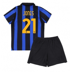 Strój piłkarski Inter Milan Curtis Jones #21 Koszulka Podstawowej dziecięce 2026-27 Krótki Rękaw (+ Krótkie spodenki)