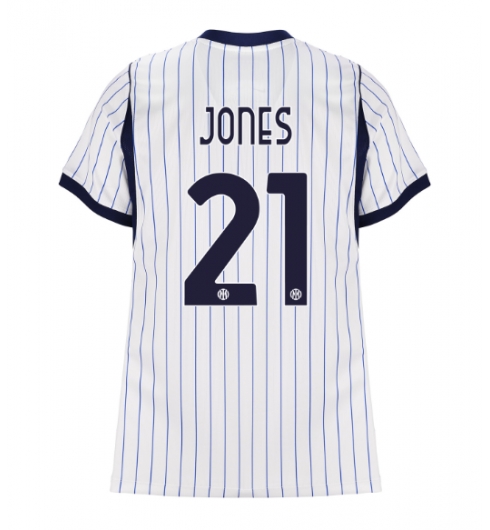 Strój piłkarski Inter Milan Curtis Jones #21 Koszulka Wyjazdowej damskie 2026-27 Krótki Rękaw Strój piłkarski Inter Milan Curtis Jones #21 Koszulka Wyjazdowej damskie 2026-27 Krótki Rękaw