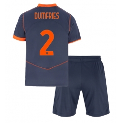 Strój piłkarski Inter Milan Denzel Dumfries #2 Koszulka Trzeciej dziecięce 2025-26 Krótki Rękaw (+ Krótkie spodenki)
