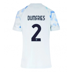Strój piłkarski Inter Milan Denzel Dumfries #2 Koszulka Wyjazdowej damskie 2025-26 Krótki Rękaw