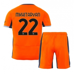Strój piłkarski Inter Milan Henrikh Mkhitaryan #22 Koszulka Trzeciej dziecięce 2023-24 Krótki Rękaw (+ Krótkie spodenki)