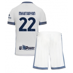 Strój piłkarski Inter Milan Henrikh Mkhitaryan #22 Koszulka Wyjazdowej dziecięce 2024-25 Krótki Rękaw (+ Krótkie spodenki)