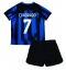 Strój piłkarski Inter Milan Juan Cuadrado #7 Koszulka Podstawowej dziecięce 2023-24 Krótki Rękaw (+ Krótkie spodenki)