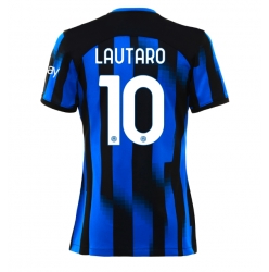 Strój piłkarski Inter Milan Lautaro Martinez #10 Koszulka Podstawowej damskie 2023-24 Krótki Rękaw