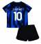 Strój piłkarski Inter Milan Lautaro Martinez #10 Koszulka Podstawowej dziecięce 2023-24 Krótki Rękaw (+ Krótkie spodenki)