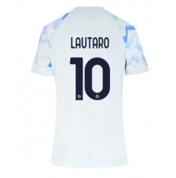 Strój piłkarski Inter Milan Lautaro Martinez #10 Koszulka Wyjazdowej damskie 2025-26 Krótki Rękaw