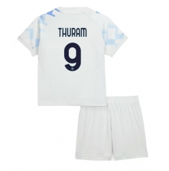 Strój piłkarski Inter Milan Marcus Thuram #9 Koszulka Wyjazdowej dziecięce 2025-26 Krótki Rękaw (+ Krótkie spodenki)