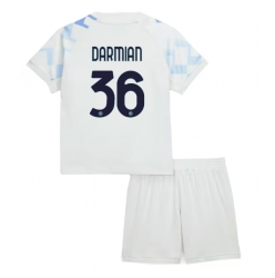 Strój piłkarski Inter Milan Matteo Darmian #36 Koszulka Wyjazdowej dziecięce 2025-26 Krótki Rękaw (+ Krótkie spodenki)