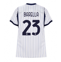 Strój piłkarski Inter Milan Nicolo Barella #23 Koszulka Wyjazdowej damskie 2026-27 Krótki Rękaw