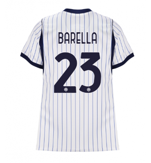 Strój piłkarski Inter Milan Nicolo Barella #23 Koszulka Wyjazdowej damskie 2026-27 Krótki Rękaw Strój piłkarski Inter Milan Nicolo Barella #23 Koszulka Wyjazdowej damskie 2026-27 Krótki Rękaw