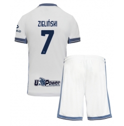 Strój piłkarski Inter Milan Piotr Zielinski #7 Koszulka Wyjazdowej dziecięce 2024-25 Krótki Rękaw (+ Krótkie spodenki)