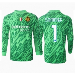 Strój piłkarski Inter Milan Yann Sommer #1 Bramkarskie Koszulka Podstawowej 2024-25 Długi Rękaw