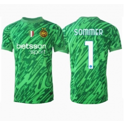 Strój piłkarski Inter Milan Yann Sommer #1 Bramkarskie Koszulka Podstawowej 2024-25 Krótki Rękaw