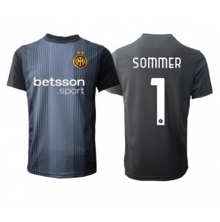 Strój piłkarski Inter Milan Yann Sommer #1 Bramkarskie Koszulka Podstawowej 2025-26 Krótki Rękaw