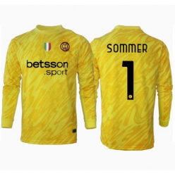 Strój piłkarski Inter Milan Yann Sommer #1 Bramkarskie Koszulka Wyjazdowej 2024-25 Długi Rękaw