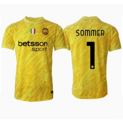 Strój piłkarski Inter Milan Yann Sommer #1 Bramkarskie Koszulka Wyjazdowej 2024-25 Krótki Rękaw