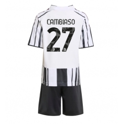 Strój piłkarski Juventus Andrea Cambiaso #27 Koszulka Podstawowej dziecięce 2025-26 Krótki Rękaw (+ Krótkie spodenki)