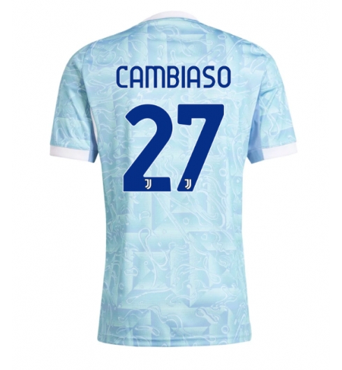 Strój piłkarski Juventus Andrea Cambiaso #27 Koszulka Wyjazdowej 2025-26 Krótki Rękaw Strój piłkarski Juventus Andrea Cambiaso #27 Koszulka Wyjazdowej 2025-26 Krótki Rękaw
