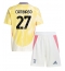 Strój piłkarski Juventus Andrea Cambiaso #27 Koszulka Wyjazdowej dziecięce 2024-25 Krótki Rękaw (+ Krótkie spodenki)