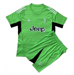 Strój piłkarski Juventus Bramkarskie Koszulka Wyjazdowej dziecięce 2023-24 Krótki Rękaw (+ Krótkie spodenki)