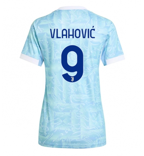 Strój piłkarski Juventus Dusan Vlahovic #9 Koszulka Wyjazdowej damskie 2025-26 Krótki Rękaw Strój piłkarski Juventus Dusan Vlahovic #9 Koszulka Wyjazdowej damskie 2025-26 Krótki Rękaw