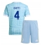 Strój piłkarski Juventus Federico Gatti #4 Koszulka Wyjazdowej dziecięce 2025-26 Krótki Rękaw (+ Krótkie spodenki)