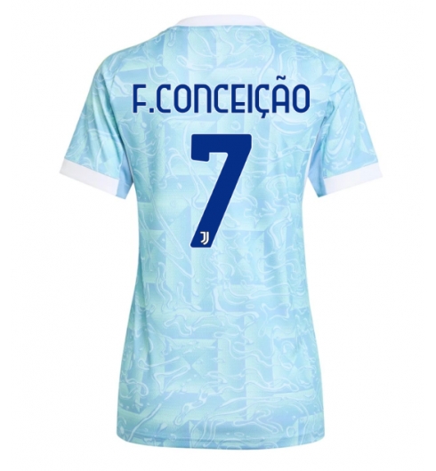 Strój piłkarski Juventus Francisco Conceicao #7 Koszulka Wyjazdowej damskie 2025-26 Krótki Rękaw Strój piłkarski Juventus Francisco Conceicao #7 Koszulka Wyjazdowej damskie 2025-26 Krótki Rękaw